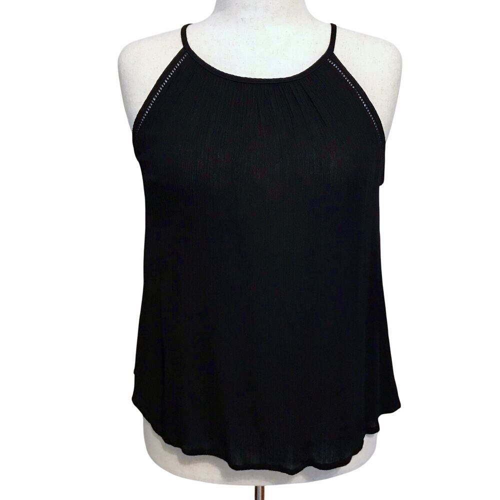 Hippie Rose NWT Black Flowy Tank Top Juniors M